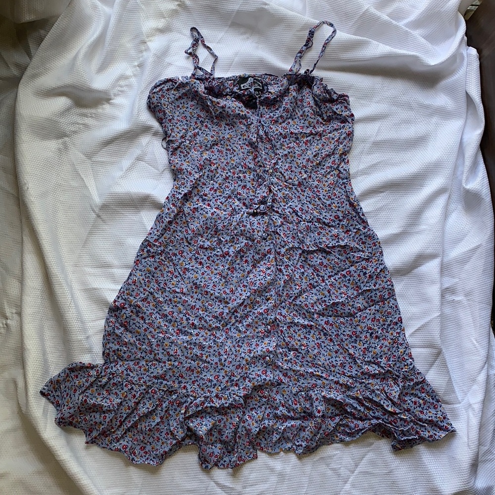 Light blue dress with flower print